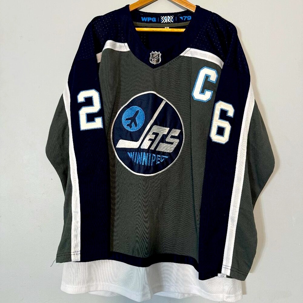 RARE NHL Reverse Retro Winnipeg Jets Hockey Jersey Blake Wheeler XL 26 Back